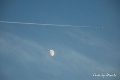 Low angle view of moon in sky