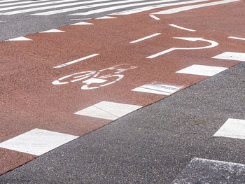 High angle view of road