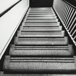 High angle view of steps