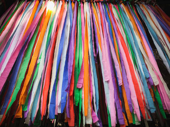Full frame shot of multi colored market stall