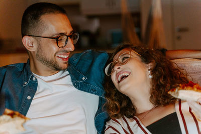 Portrait of a smiling young couple