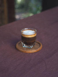 Close-up of coffee on table