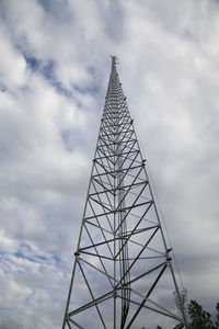 Communications tower in a city