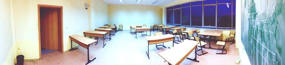 View of empty chairs