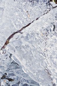 Full frame shot of frozen water