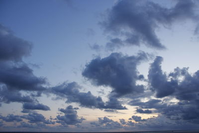 Low angle view of clouds in sky