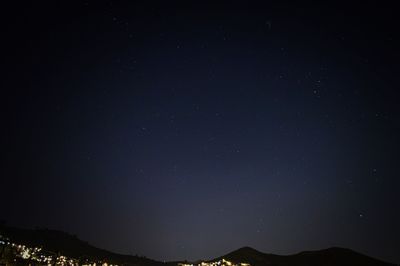 Low angle view of sky at night