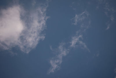 Low angle view of clouds in sky