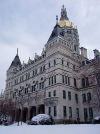 Low angle view of building against sky