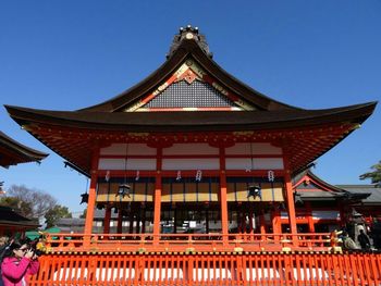 Low angle view of temple