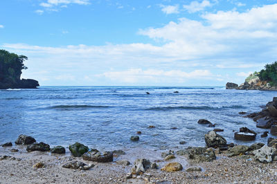 Scenic view of sea against sky