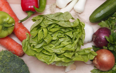 Close-up of vegetables on table