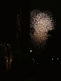 Low angle view of firework display