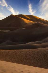 Scenic view of desert against sky