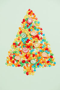 Multi colored christmas tree