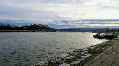 Scenic view of river against sky