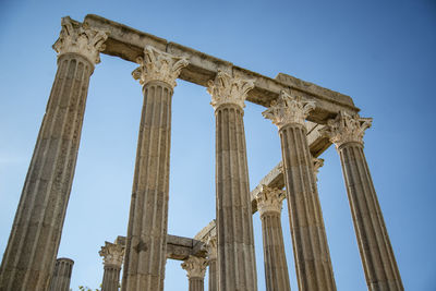 Low angle view of historical building against clear sky