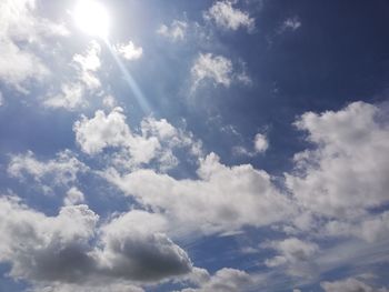 Low angle view of clouds in sky