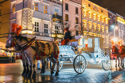 Bicycles on street in city