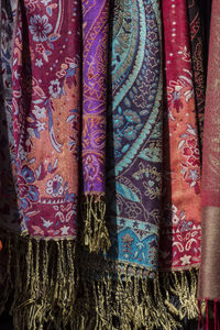 Full frame shot of colorful fabrics