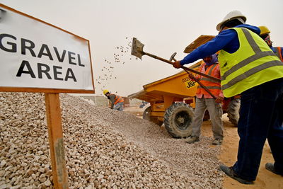 Man working at construction site