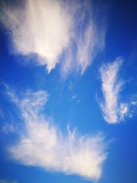 Low angle view of clouds in sky