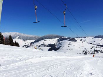 Scenic view of snow covered mountain range