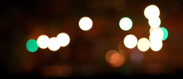 Defocused lights at night