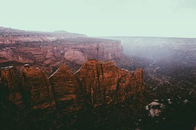 View of rock formations