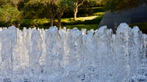 Close-up of water flowing through rocks