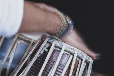 Close-up of hand holding book