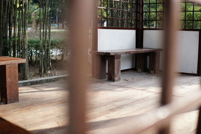 Empty chair in room