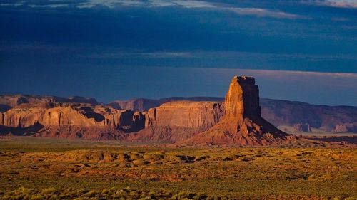 Scenic view of desert against sky