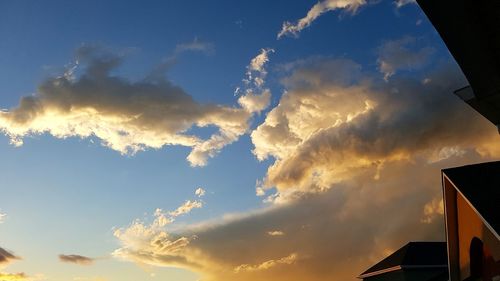 Low angle view of sky in city