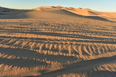 Scenic view of desert against sky