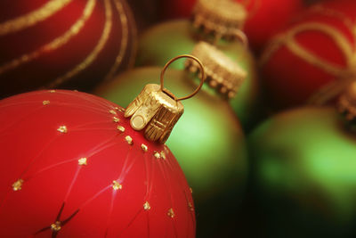 Close-up of christmas decorations 