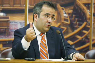 Portrait of a man sitting in office