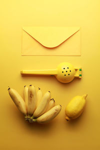 High angle view of fruits on table