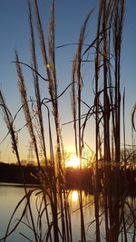 Sunset over lake