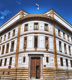 Low angle view of building against sky