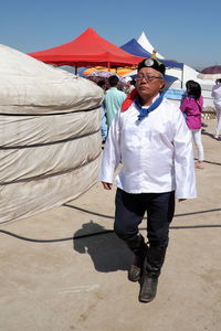 Full length of man standing outdoors