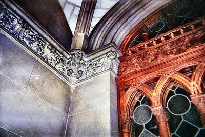 Low angle view of ornate ceiling