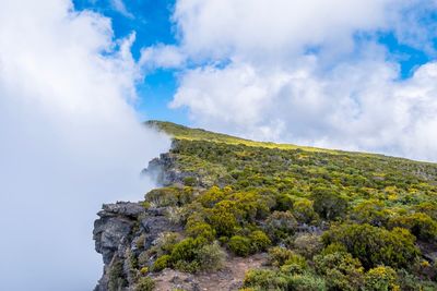 Scenic view of mountain against sky