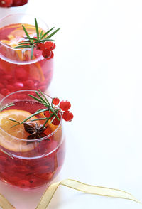 Close-up of food on white background