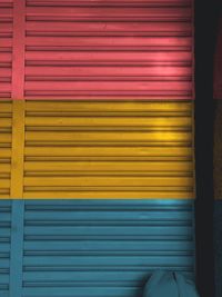 Full frame shot of multi colored shutter