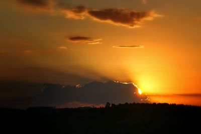 Scenic view of landscape against sky during sunset