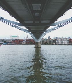 Low angle view of bridge over river