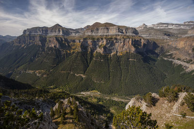 The ordesa canyon, a glacier valley in the aragonese pirenees 