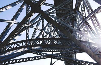 Low angle view of bridge against sky