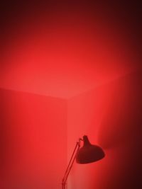 High angle view of lamp against wall